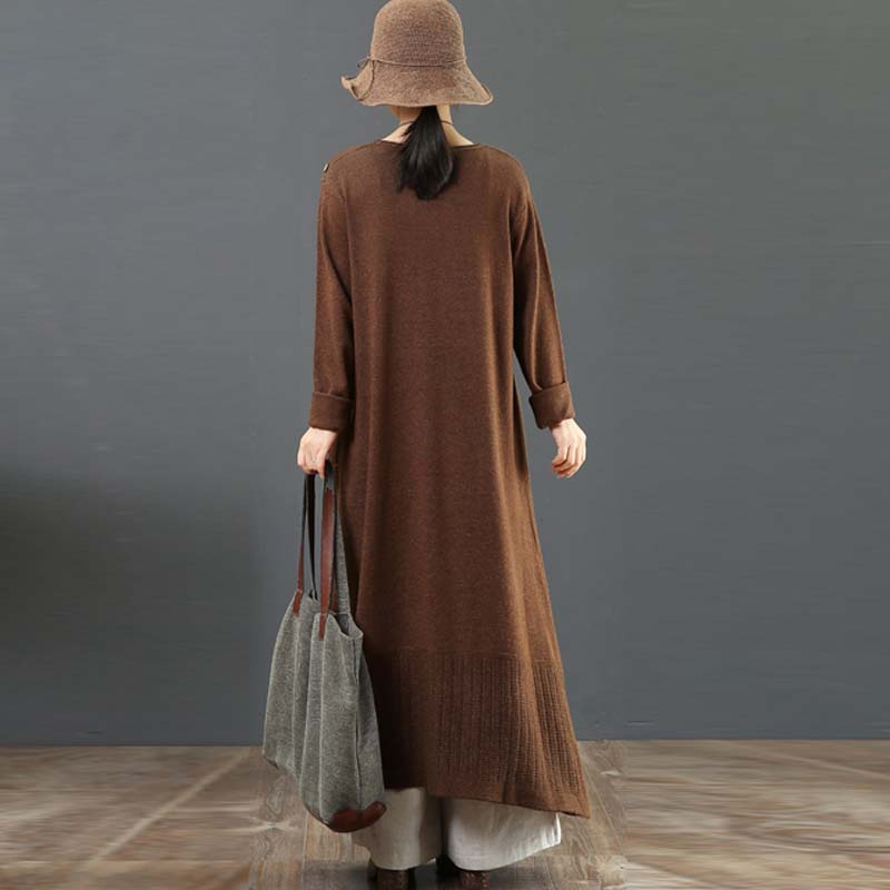 Women's Plus Size Asymmetrical Sweater Dress– FantasyLinen