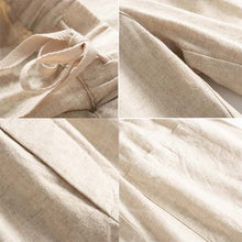 Load image into Gallery viewer, Pure Color Linen Casual Pants Women Drawing Trousers
