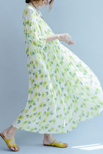 Load image into Gallery viewer, Green A little Flower Casual Holiday Summer Dresses Women Clothing Q3107 - FantasyLinen
