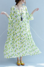 Load image into Gallery viewer, Green A little Flower Casual Holiday Summer Dresses Women Clothing Q3107 - FantasyLinen
