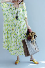 Load image into Gallery viewer, Green A little Flower Casual Holiday Summer Dresses Women Clothing Q3107 - FantasyLinen
