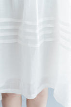 Load image into Gallery viewer, White Casual Big Hem Linen Summer Shirt Dresses Women Clothing Q3108 - FantasyLinen
