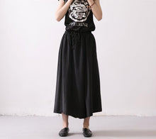 Load image into Gallery viewer, Linen Trousers Black Women Dress Slacks Pants K037 - FantasyLinen
