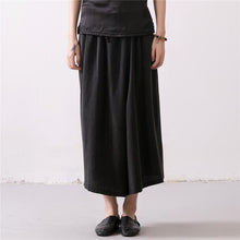 Load image into Gallery viewer, Linen Trousers Black Women Dress Slacks Pants K037 - FantasyLinen
