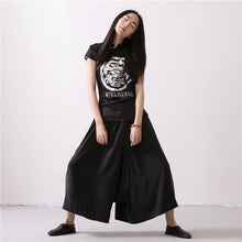 Load image into Gallery viewer, Linen Trousers Black Women Dress Slacks Pants K037 - FantasyLinen