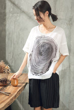 Load image into Gallery viewer, Summer Lovely Printing Casual Loose T-Shirt Women Tops ST059 - FantasyLinen
