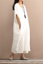 Load image into Gallery viewer, 2018 Cotton Loose Plus Size Long Dress Women Dress - FantasyLinen
