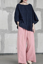 Load image into Gallery viewer, Original Designer Loose Long Vintage Cotton Linen Pants Women Clothes - FantasyLinen
