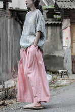 Load image into Gallery viewer, Original Designer Loose Long Vintage Cotton Linen Pants Women Clothes - FantasyLinen