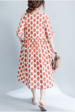 Load image into Gallery viewer, Red Dot Art Casual Travel Cotton Dress Women Clothes - FantasyLinen
