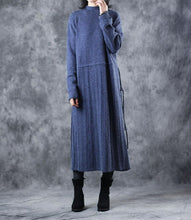 Load image into Gallery viewer, Vintage Loose High Neck Base Sweater Dresses For Women W609