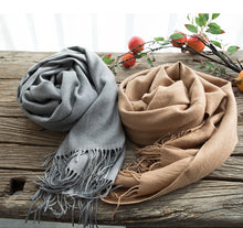 Load image into Gallery viewer, Vintage Pure Color Wool Warm Scarf Women Fashion Shawl W19110
