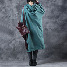 Load image into Gallery viewer, Vintage Loose Hoodie Print Long Fleece Dresses  For Women W3370
