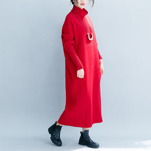Load image into Gallery viewer, Women Loose High Neck Maxi Sweater Dresses Q26118
