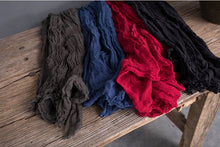 Load image into Gallery viewer, Vintage Soft Linen Scarf Women Winter Shawl W17120
