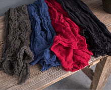 Load image into Gallery viewer, Vintage Soft Linen Scarf Women Winter Shawl W17120
