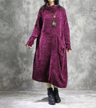 Load image into Gallery viewer, Vintage Casual High Neck Maxi Dresses Women Spring Clothes Q31121
