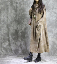 Load image into Gallery viewer, Vintage Casual High Neck Maxi Dresses Women Spring Clothes Q31121
