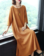 Load image into Gallery viewer, Women Plus Size Pure Color Elegant Loose Dresses Q16014
