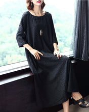 Load image into Gallery viewer, Women Plus Size Pure Color Elegant Loose Dresses Q16014
