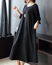 Load image into Gallery viewer, Women Plus Size Pure Color Elegant Loose Dresses Q16014
