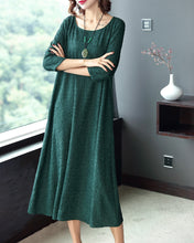 Load image into Gallery viewer, Women Plus Size Pure Color Elegant Loose Dresses Q16014
