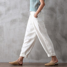 Load image into Gallery viewer, Cute Cotton Linen Casual Trousers Women Fashion Pencil Pans K21017