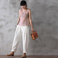 Load image into Gallery viewer, Cute Cotton Linen Casual Trousers Women Fashion Pencil Pans K21017

