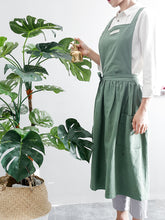 Load image into Gallery viewer, Korea Style Cotton Apron Gardener Waitress Bakery Florist Work Wear A18020