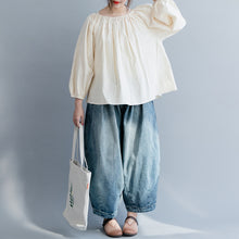 Load image into Gallery viewer, Blue Cowboy Loose Wide-leg Pants Women Casual Jeans K18036
