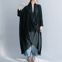 Load image into Gallery viewer, Black Loose Knitted Gown Women Casual Maxi Dresses Q26036
