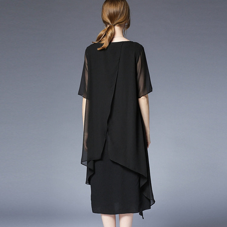 casual irregular loose dress Women's Summer Beach Cotton Tank Dress Crewneck Comfy Loose Flowy Casual Irregular Dress with Ruffle Hem