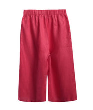 Load image into Gallery viewer, Women&#39;s Loose Red Linen Wide-leg Pants Casual Summer Trousers
