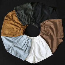 Load image into Gallery viewer, Linen Shorts, Women Linen shorts, High Waist Linen Shorts, Yellow Linen Shorts With Pocket, Women Shorts, Summer shorts, Custom shorts  K22040

