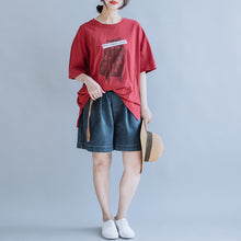 Load image into Gallery viewer, Women Loose Black And Blue Cowboy Shorts For Summer K6052
