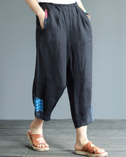 Load image into Gallery viewer, Women Summer Loose Cotton Linen Casual Pants Simple Harem Trousers K20051