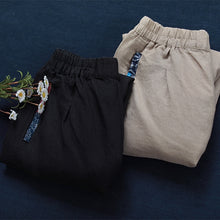 Load image into Gallery viewer, Women Summer Loose Cotton Linen Casual Pants Simple Harem Trousers K20051
