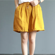 Load image into Gallery viewer, Women Pure Color Casual Shorts Summer Cotton Linen Short Pants K20052
