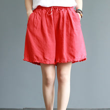 Load image into Gallery viewer, Women Pure Color Casual Shorts Summer Cotton Linen Short Pants K20052
