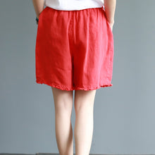 Load image into Gallery viewer, Women Pure Color Casual Shorts Summer Cotton Linen Short Pants K20052
