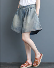 Load image into Gallery viewer, Summer Blue Casual Denim Shorts Women Loose Cowboy Short Pants K3060
