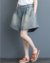 Load image into Gallery viewer, Summer Blue Casual Denim Shorts Women Loose Cowboy Short Pants K3060