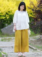 Load image into Gallery viewer, Loose Yellow Wide-leg Summer Wide-leg pants For Women K10063
