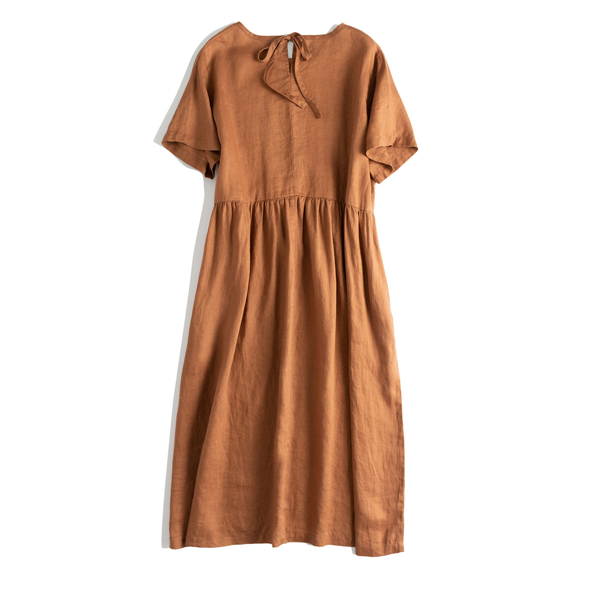 Loose Pure Color Linen Maxi Dresses Women Summer Casual Outfits L / Brown Loose Pure Color Linen Maxi Dresses Women Summer Casual Outfits L / Brown