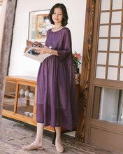 Load image into Gallery viewer, Summer Thin Linen Loose Dresses Women Casual Outfits Q19061