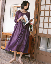 Load image into Gallery viewer, Summer Thin Linen Loose Dresses Women Casual Outfits Q19061
