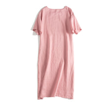 Load image into Gallery viewer, Women Casual Pure Color Linen Dresses For Summer