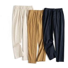 Load image into Gallery viewer, Pure Color Linen Casual Pants Women Drawing Trousers

