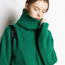 Load image into Gallery viewer, Sweater for Women, Casual Cropped Sweater, White Turtleneck Sweater
