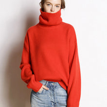 Load image into Gallery viewer, Sweater for Women, Casual Cropped Sweater, White Turtleneck Sweater